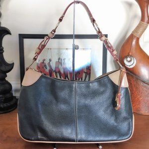 Dooney & Bourke Black Leather Shoulder Hobo Handbag